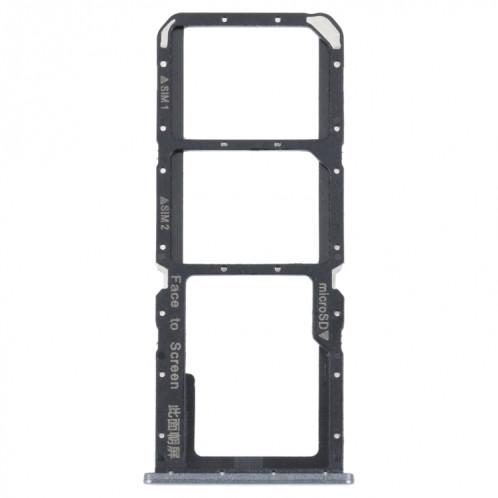 Pour OPPO A73 4G / F17 / A93 4G / A73 5G Plateau de carte SIM + Plateau de carte SIM + Plateau de carte Micro SD (Noir) SH670B1398-04