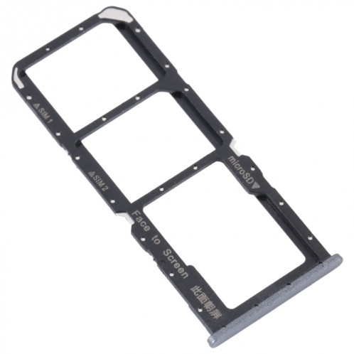 Pour OPPO A73 4G / F17 / A93 4G / A73 5G Plateau de carte SIM + Plateau de carte SIM + Plateau de carte Micro SD (Noir) SH670B1398-04