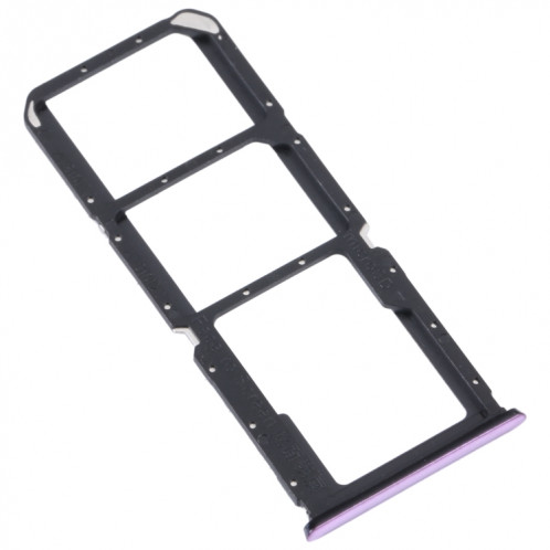 Pour OPPO Reno5 Lite / Reno5 F / A94 4G Plateau de carte SIM + Plateau de carte SIM + Plateau de carte Micro SD (Violet) SH672P1294-04