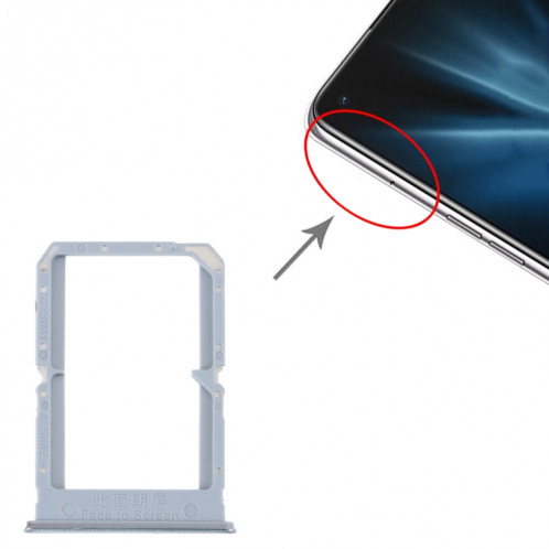 Pour plateau de carte SIM OPPO K9 + plateau de carte SIM (argent) SH677S1235-04