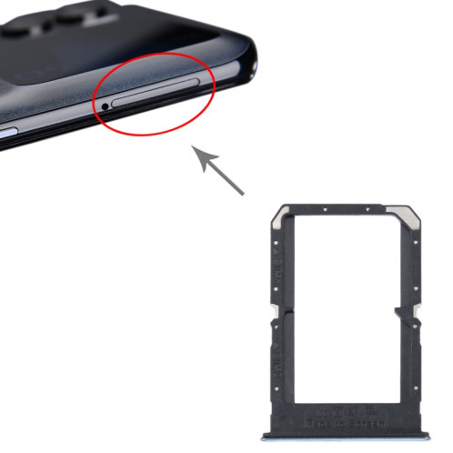 Pour OPPO K9 Pro Plateau de carte SIM + Plateau de carte SIM (Argent) SH679S1804-04