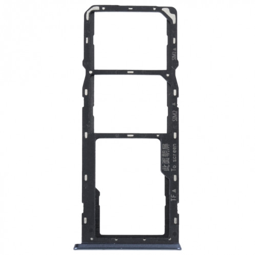 Pour OPPO A16K plateau de carte SIM + plateau de carte SIM + plateau de carte Micro SD (noir) SH681B637-04