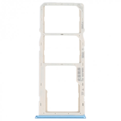 Pour OPPO A16K Plateau de carte SIM + Plateau de carte SIM + Plateau de carte Micro SD (Bleu) SH681L1956-04
