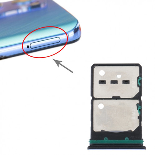Pour OPPO Reno7 5G China / Reno7 5G Plateau de carte SIM + Plateau de carte SIM + Plateau de carte Micro SD (Bleu) SH683L1833-04
