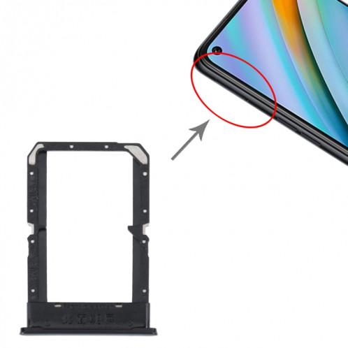 Pour OPPO K10 4G plateau de carte SIM + plateau de carte SIM (noir) SH689B26-04