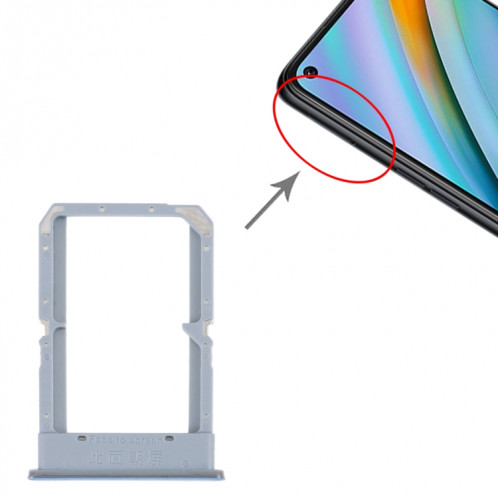 Pour plateau de carte SIM OPPO K10 4G + plateau de carte SIM (argent) SH689S287-04
