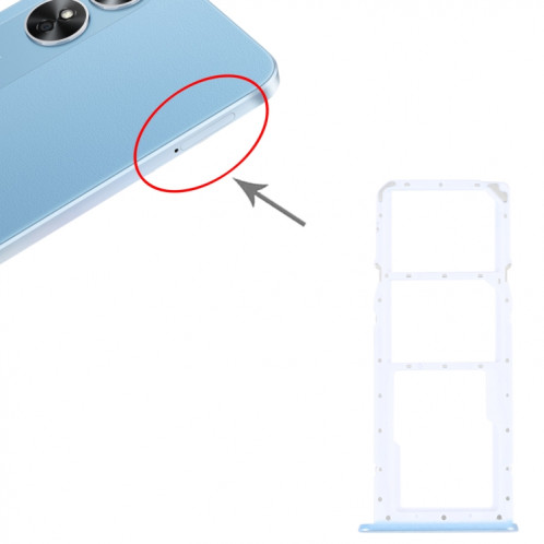 Pour OPPO A17 Plateau de carte SIM + Plateau de carte SIM + Plateau de carte Micro SD (Bleu) SH692L512-04