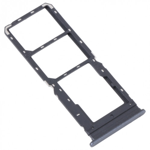 Pour vivo Y16 plateau de carte SIM + plateau de carte SIM + plateau de carte Micro SD (noir) SH695B240-04