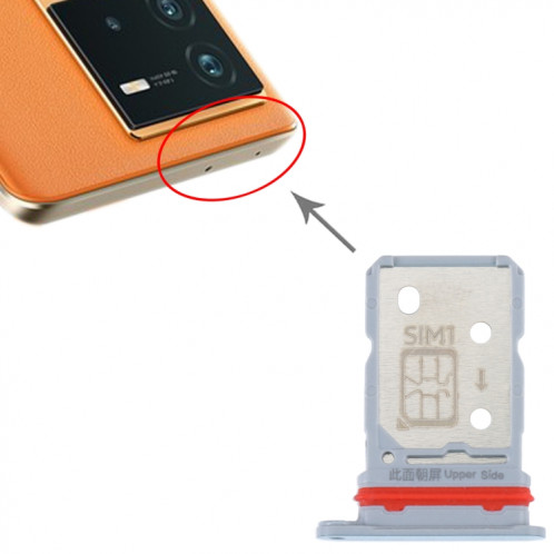 Pour vivo iQOO Neo6 Plateau de carte SIM + Plateau de carte SIM (Bleu) SH696L1944-04