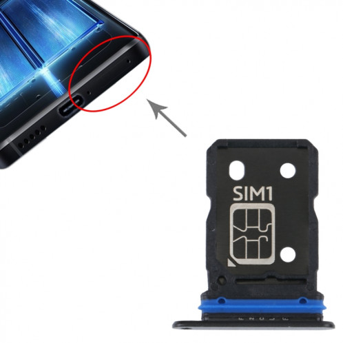Pour vivo X80 plateau de carte SIM + plateau de carte SIM (noir) SH698B210-04