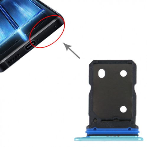 Pour vivo X80 plateau de carte SIM + plateau de carte SIM (vert) SH698G241-04