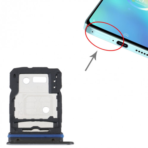 Pour vivo S15 plateau de carte SIM + plateau de carte SIM (noir) SH699B1082-04