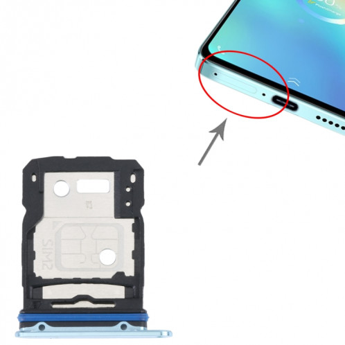 Pour vivo S15 plateau de carte SIM + plateau de carte SIM (vert) SH699G258-04