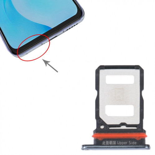 Pour vivo S7 / V20 Pro Plateau de carte SIM + Plateau de carte SIM (Noir) SH701B1044-04