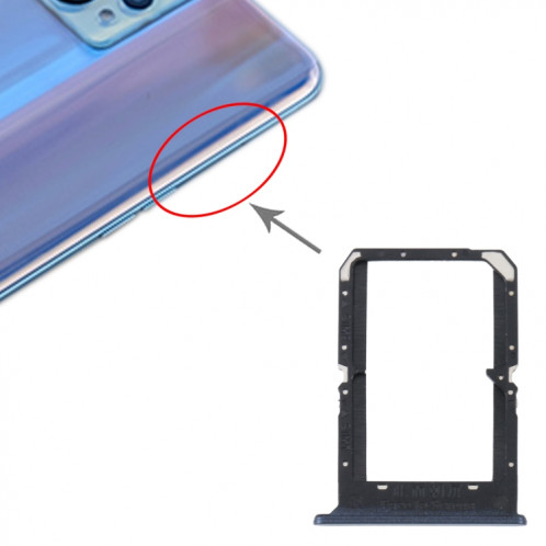 Pour Realme 9 Pro + plateau de carte SIM + plateau de carte SIM (noir) SH705B1043-04