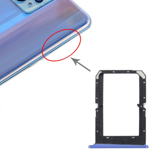 Pour Realme 9 Pro + plateau de carte SIM + plateau de carte SIM (bleu) SH705L1430-04