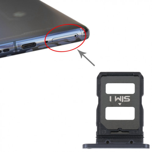 Pour Xiaomi Black Shark 5 Pro / Black Shark 5 Plateau de carte SIM + Plateau de carte SIM (Noir) SH711B1123-04