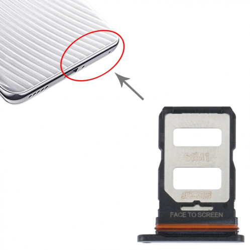 Pour Xiaomi Civi 2 plateau de carte SIM + plateau de carte SIM (noir) SH714B1634-04