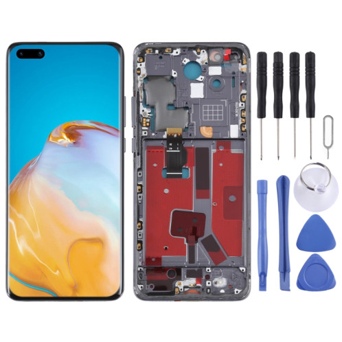 Écran LCD d'origine pour Huawei P40 Pro Digitizer Full Assembly avec cadre (noir) SH740B548-05