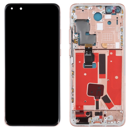 Écran LCD d'origine pour Huawei P40 Pro Numériseur Assemblage complet avec cadre (Or) SH740J1755-05