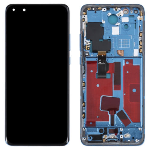 Écran LCD d'origine pour Huawei P40 Pro Digitizer Full Assembly avec cadre (Bleu) SH740L1851-05