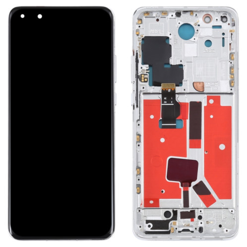 Écran LCD d'origine pour Huawei P40 Pro Numériseur Assemblage complet avec cadre (Argent) SH740S623-05