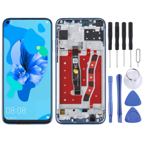 Écran LCD d'origine pour Huawei P20 Lite 2019 Ensemble complet de numériseur avec cadre (Bleu) SH741L1701-05