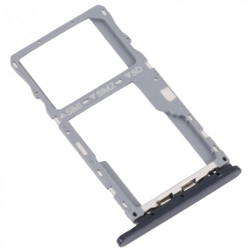 Pour TCL 10 SE T766H Plateau de carte SIM d'origine + plateau de carte SIM / Micro SD (noir) SH754B429-04