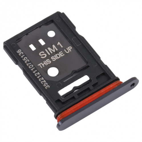 Pour TCL 10 Pro Plateau de carte SIM d'origine + plateau de carte SIM / Micro SD (noir) SH758B1729-04