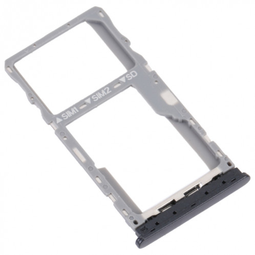 Pour TCL 20 SE Plateau de carte SIM d'origine + plateau de carte SIM / Micro SD (noir) SH762B1654-04