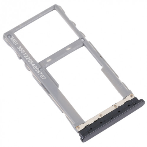 Pour TCL 20 SE Plateau de carte SIM d'origine + plateau de carte SIM / Micro SD (noir) SH762B1654-04