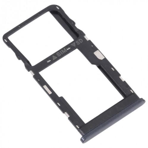 Pour TCL 20 R 5G Plateau de carte SIM d'origine + plateau de carte Micro SD (noir) SH763B1268-04