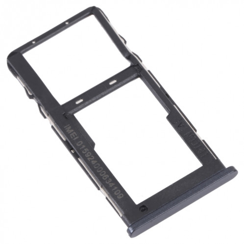 Pour TCL 20 R 5G Plateau de carte SIM d'origine + plateau de carte Micro SD (noir) SH763B1268-04