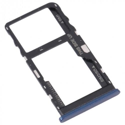 Pour TCL 20 R 5G Plateau de carte SIM d'origine + plateau de carte Micro SD (bleu) SH763L550-04