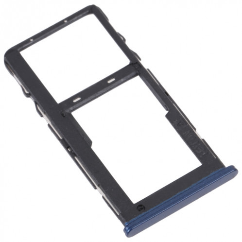 Pour TCL 20 R 5G Plateau de carte SIM d'origine + plateau de carte Micro SD (bleu) SH763L550-04
