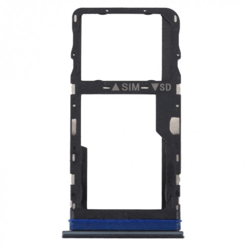 Pour TCL 30/30+/30 5G Plateau de carte SIM d'origine + plateau de carte Micro SD (noir) SH765B161-04