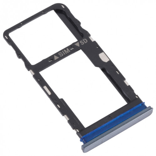 Pour TCL 30/30+/30 5G Plateau de carte SIM d'origine + plateau de carte Micro SD (noir) SH765B161-04