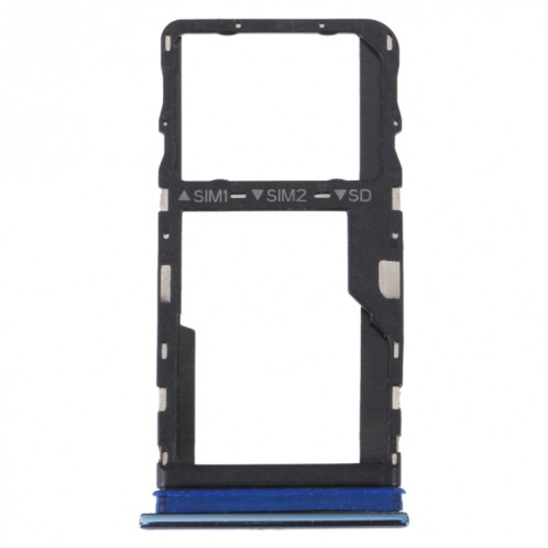 Pour TCL 30 / 30+ / 30 5G Plateau de carte SIM d'origine + Plateau de carte Micro SD (Bleu) SH765L1755-04
