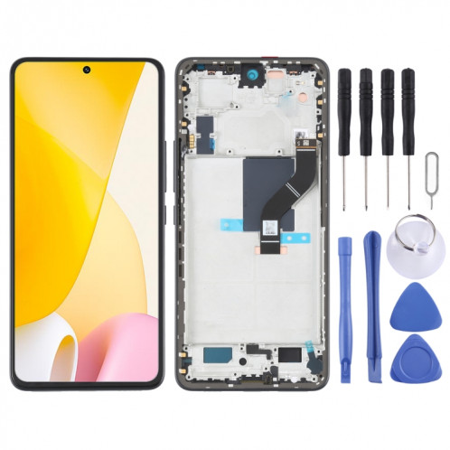 Écran LCD d'origine pour Xiaomi 12 Lite Digitizer Assemblage complet avec cadre (Noir) SH780B1398-05