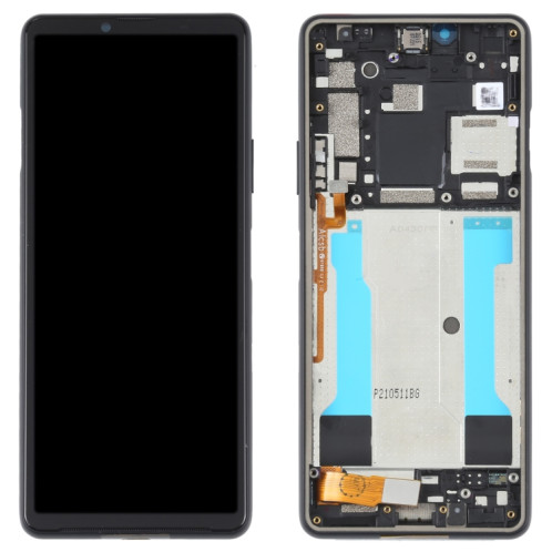 Écran LCD d'origine pour Sony Xperia 10 III SO-52B Assemblage complet du numériseur avec cadre (Noir) SH793B1334-05