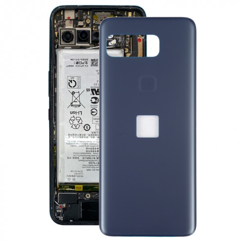 Coque arrière de batterie en verre pour smartphone Asus pour Snapdragon Insiders, trou d'empreintes digitales (bleu foncé) SH24DL443-06