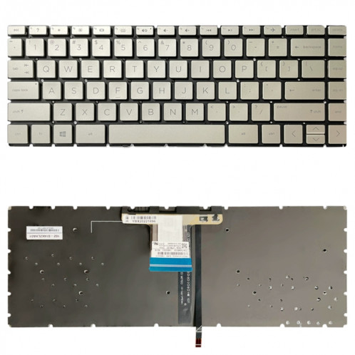 Clavier Version US avec rétroéclairage pour HP Pavilion x360 14-CE 14-DH 14-cd 14m-cd 14t-cd 14-CE000 L47854-171 (Or) SH844J915-05