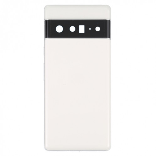 Pour coque arrière de batterie Google Pixel 6 Pro avec cadre central (blanc) SH73WL659-06