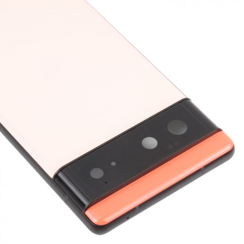 Pour coque arrière de batterie Google Pixel 6 avec cadre central (rose) SH74FL646-06