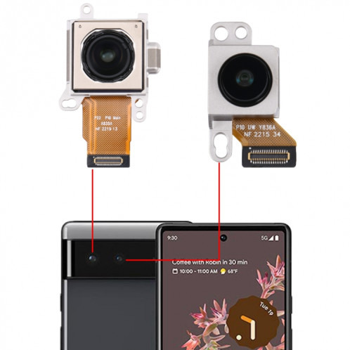 Pour Google Pixel 7 caméra arrière large d'origine SH59411264-05