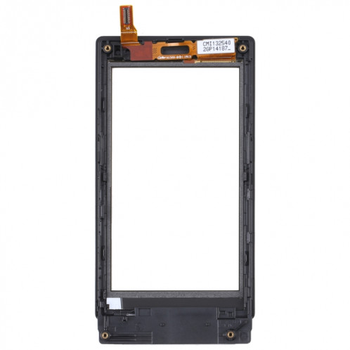 Écran tactile d'origine avec cadre pour Sony Xperia Sola MT27i SH49BL1916-07
