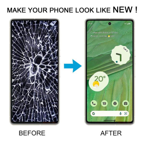 Écran LCD AMOLED pour Google Pixel 7 GVU6C GQML3 Assemblage complet du numériseur avec cadre (Noir) SH979B1374-07