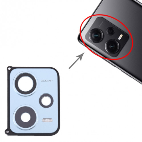 Cadre d'objectif de caméra arrière pour Xiaomi Redmi Note 12 Pro+ (Bleu) SH996L1415-04