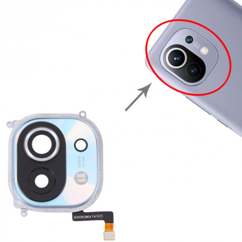 Pour cadre d'objectif de caméra arrière Xiaomi Mi 11 (bleu) SH000L94-05