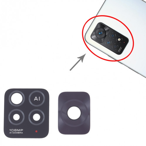Pour Xiaomi Redmi Note 11 Pro 5G Global 10pcs objectif de caméra arrière SH60011776-04